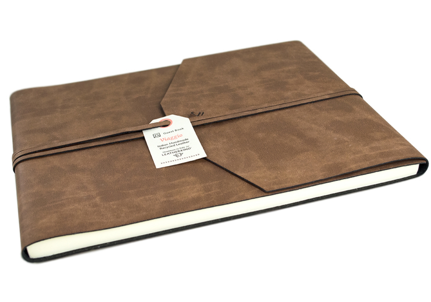 Viaggio Extra Large Guest Book Personalised Handmade Leather Gifts